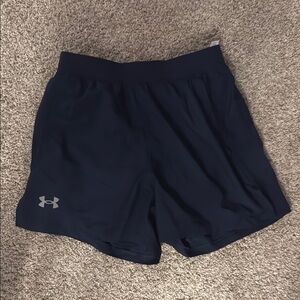 Under Armour navy Athletic Performance Shorts 5 inch